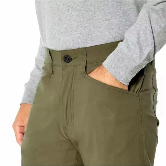 Orvis Tech Pants Men’s 36x32 Fit 39x32.5 Olive Green Hiking Light Nylon Stretch - Picture 3 of 16